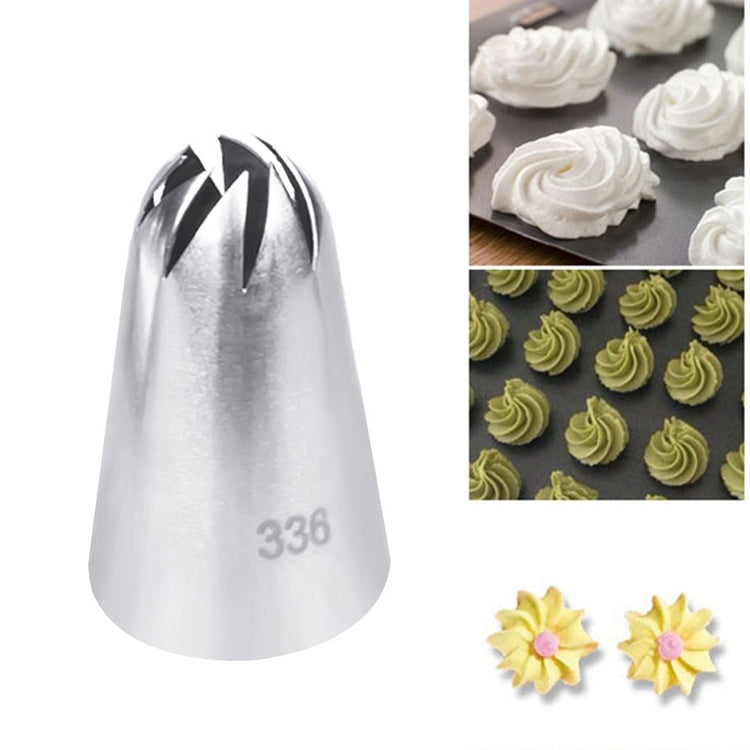 Large Size Icing Piping Shape Nozzle Cake Cream Decoration Head Bakery Pastry Tips Stainless Steel Decorating Tool Bakeware, 5 PCS Icing Piping