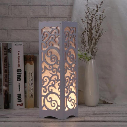 Gentle LED Night Light for Bedroom and Study Spaces with hollow carved auspicious clouds motif, soft warm glow for reading and calming ambiance