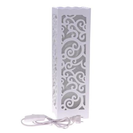Gentle LED Night Light for Bedroom and Study Spaces - white hollow carved cloud motif lamp with soft glow, USB plug