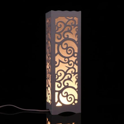 Gentle LED Night Light for Bedroom and Study Spaces with hollow carved auspicious clouds motif and soft warm glow for reading and late work
