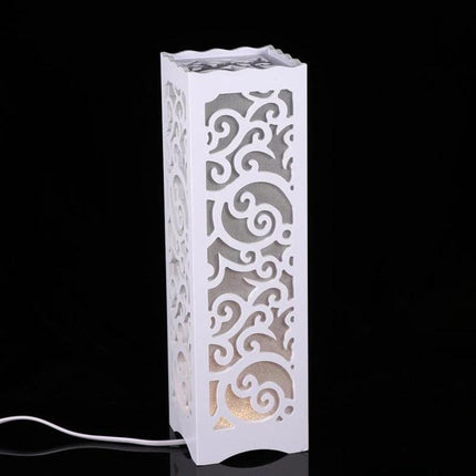 Gentle LED Night Light for Bedroom and Study Spaces white hollow carved auspicious clouds motif soft glow for reading and calming evenings