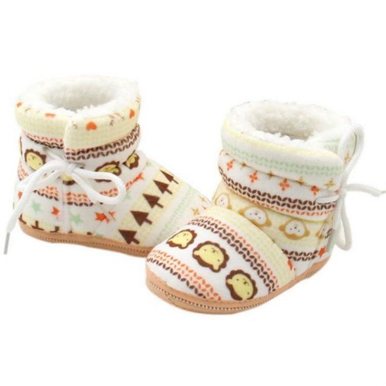 Cozy High-Top Baby Shoes with Soft Cotton and Non-Slip Bottoms for Toddlers