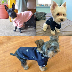 Cozy Five-Pointed Star Sweater for Pets - Stylish Fall and Winter Apparel