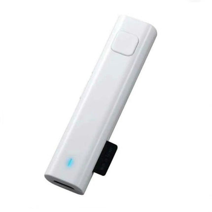 Bluetooth Headset for Daily Conversations and Travel Translation - compact white Bluetooth dongle with TF card slot for hands-free calls and music