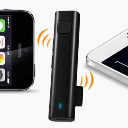 Bluetooth Headset for Daily Conversations and Travel Translation - compact black Bluetooth earpiece with TF card playback icon