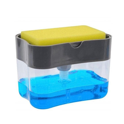 Kitchen Soap Dispenser for Everyday Kitchen Cleanup with built-in sponge holder and one-handed automatic soap pump
