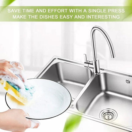 Kitchen Soap Dispenser for Everyday Kitchen Cleanup shown dispensing soap for quick dishwashing and tidy counters