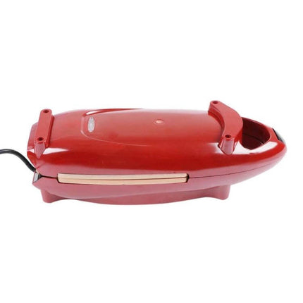 Dual Layer Smokeless Nonstick Electric Pot For Roasting And Frying - compact red electric pan for roasting, frying, and reheating in small kitchens