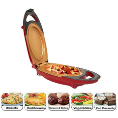 Smokeless Nonstick Electric Baking Pan with Dual Layer Design