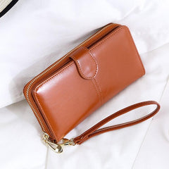 Vintage-Inspired Ladies Multifunctional PU Leather Clutch Wallet - Large Capacity and Stylish