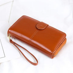 Vintage-Inspired Ladies Multifunctional PU Leather Clutch Wallet - Large Capacity and Stylish