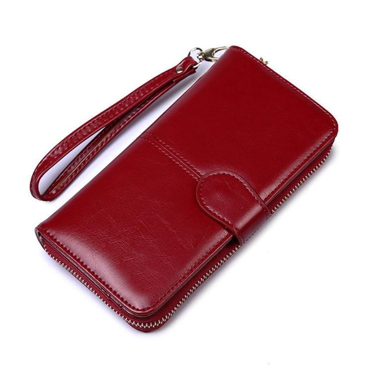 Vintage-Inspired Ladies Multifunctional PU Leather Clutch Wallet - Large Capacity and Stylish