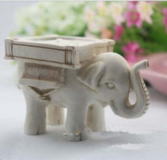 Charming Resin Elephant Tea Light Candle Holder for Wedding and Home Decor