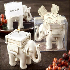 Charming Resin Elephant Tea Light Candle Holder for Wedding and Home Decor