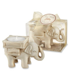 Charming Resin Elephant Tea Light Candle Holder for Wedding and Home Decor