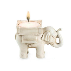 Candelabro de vela de té con forma de elefante retro, candelabro para bodas, decoración del hogar, manualidades, portavelas de té, portavelas de té