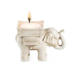 Charming Resin Elephant Tea Light Candle Holder for Wedding and Home Decor