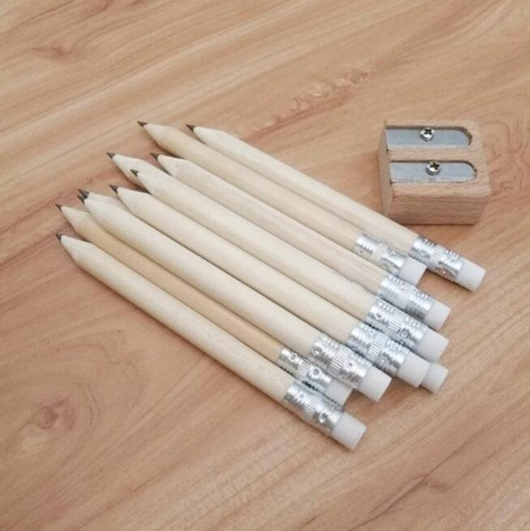 Premium Wooden Pencil Set with Eraser - 12 Pack Stylish Writing Tools for Students