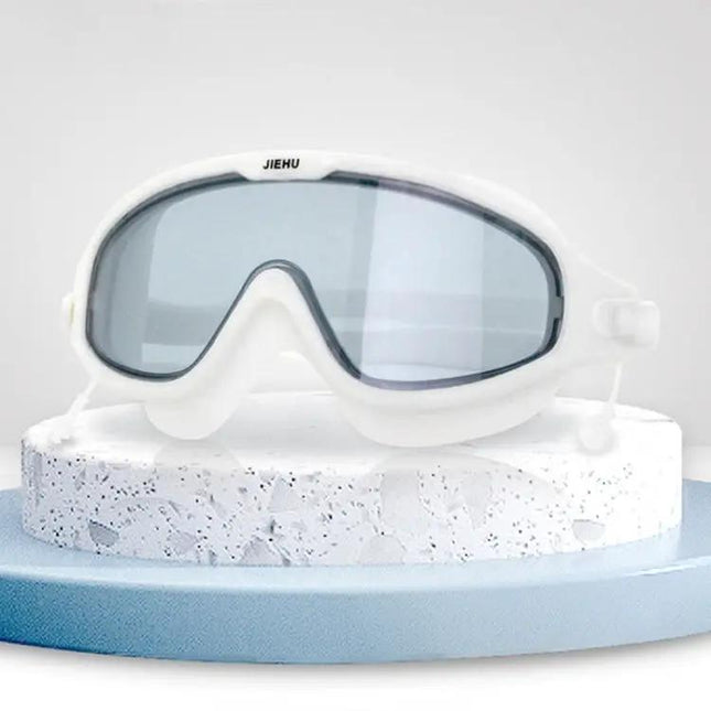 JIEHU Large Frame Anti-Fog Waterproof Swim Goggles | Syndmart