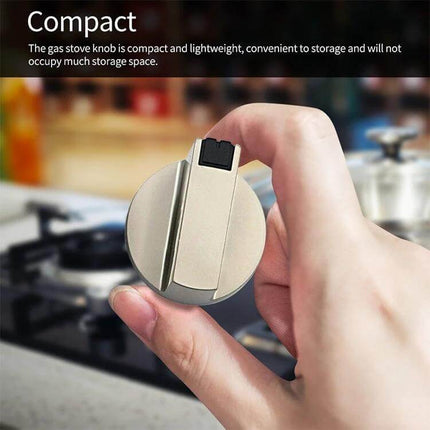 Gas Stove Knob Switch 6mm Shaft For Home Kitchen Use - metal replacement knob held between fingers, compact design for gas stoves and ovens