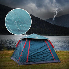 Tienda de campaña automática emergente de 4 lados a prueba de lluvia para 3 o 4 personas - Refugio de playa engrosado