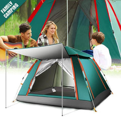 Automatic Pop-Up 4-Sided Rainproof Camping Tent for 3-4 People - Thickened Beach Shelter