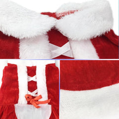 Festive Santa Costume for Small Dogs - Winter Holiday Pet Apparel