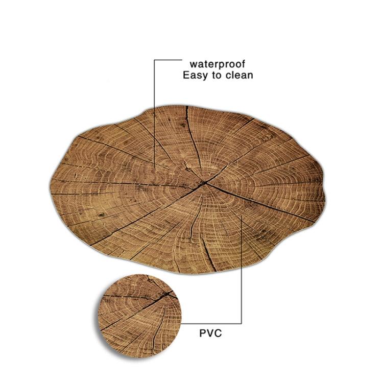 Eco-Friendly Lotus Design Wooden Table Mats - Set of 2 for Stylish Dining