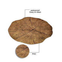 Eco-Friendly Lotus Design Wooden Table Mats - Set of 2 for Stylish Dining