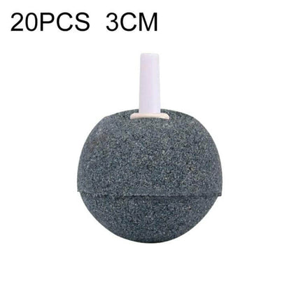 Aquarium Oxygen Bubble Stone Set With Assorted Sizes 3 to 13 cm - 3cm frosted ceramic aeration stone for freshwater tanks, resists algae buildup