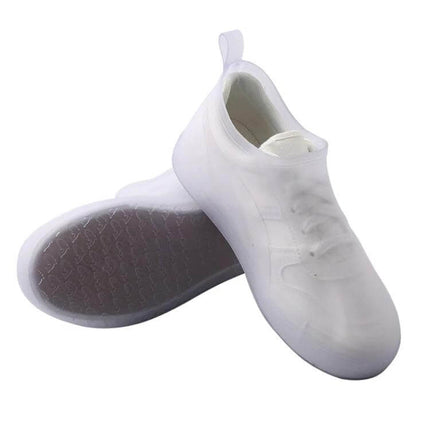 Reusable Waterproof PVC Rain Boot Covers for Outdoor Protection - lightweight white reusable PVC shoe covers for rainy commutes and muddy hikes