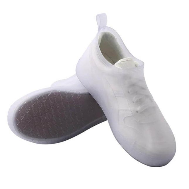 Reusable Waterproof PVC Rain Boot Covers for Outdoor Protection - lightweight white reusable PVC shoe covers for rainy commutes and muddy hikes