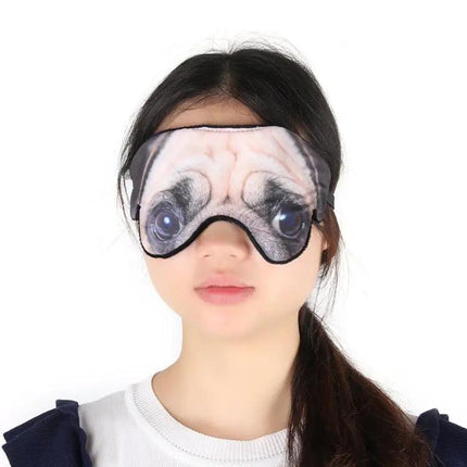 3D Eye Mask For Sleep With Animal Printed Design Soft Comfort Travel | Syndmart