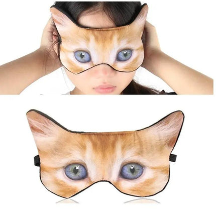 3D Eye Mask For Sleep With Animal Printed Design Soft Comfort Travel | Syndmart