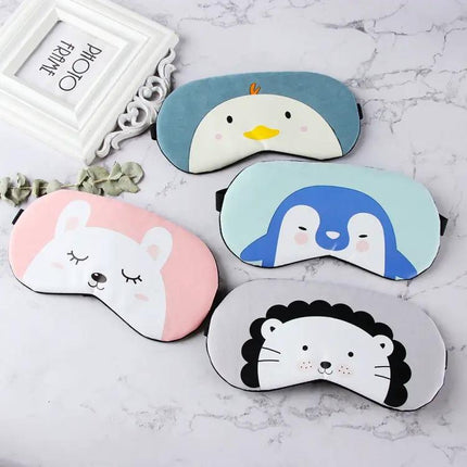 Cartoon Animal Sleep Eye Mask Soft Cotton For Travel