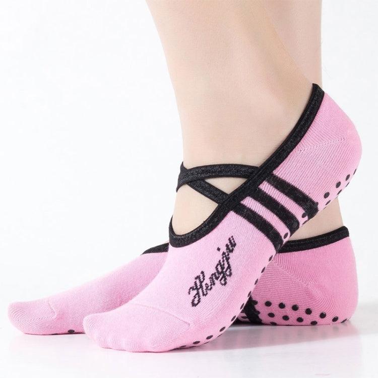 Women’s Non-Slip Yoga Socks - Cushioned Bandage Slippers for Pilates and Workouts