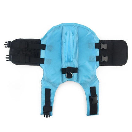 Dog Life Jacket for Safe Summer Water Activities - ultra-light blue dog flotation vest with quick-dry fabric and adjustable buckles