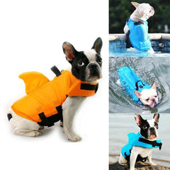 Dog Swim Safety Vest - Summer Life Jacket for Pets with Shark Fin Design