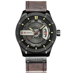 black case black face deep brown band