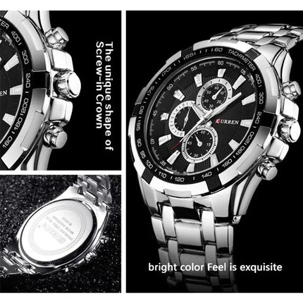 Curren Men's 46mm Stainless Steel Analog Quartz Watch | Syndmart