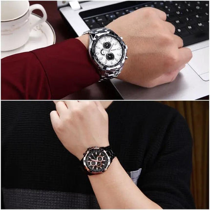 Curren Men's 46mm Stainless Steel Analog Quartz Watch | Syndmart