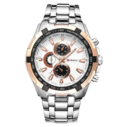Curren Men's 46mm Stainless Steel Analog Quartz Watch | Syndmart