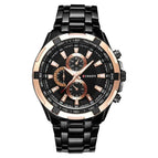 Black case gold face