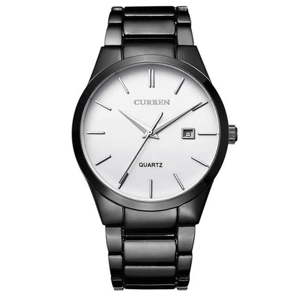 CURREN 40mm Quartz Calendar Stainless Steel Wristwatch | Syndmart