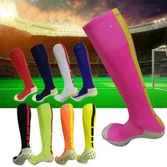 Breathable Thick Non-Slip High Knee Football Socks for Men - Comfortable and Wear-Resistant