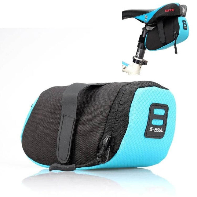 Nylon Bicycle Saddle Bag For Small Essentials On Rides compact 600D nylon saddle bag with strap attachment and water-resistant finish