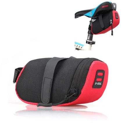 Nylon Bicycle Saddle Bag For Small Essentials On Rides compact 600D nylon saddle bag with strap attachment and water-resistant finish