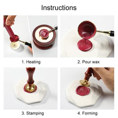 Beeswax Sealing Wax Sticks for DIY Projects - 3 Pack Elegant Stamp Tool