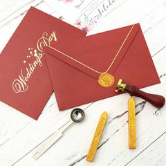 Beeswax Sealing Wax Sticks for DIY Projects - 3 Pack Elegant Stamp Tool