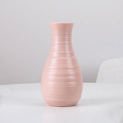 Contemporary Minimalist Plastic Floral Vase for Stylish Desk Décor